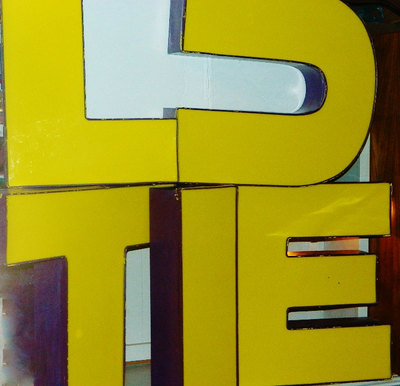 Reclaimed Marquee Sign XL Neon Channel Letter "L"  or "E"