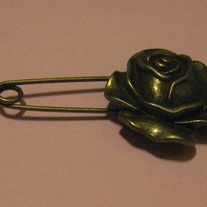 Bronzed Flower Brooch