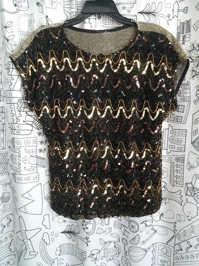 vintage sequin blouse