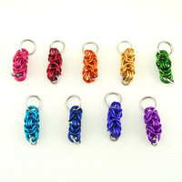 Chainmaille Stitch Markers; bright; multicolored - Thumbnail 3