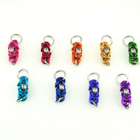 Chainmaille Stitch Markers; bright; multicolored - Thumbnail 4