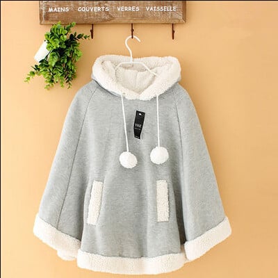 New cute bat hooded sweater shawl cape coat 