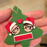 Custom Tree Ornaments 2 figures - Thumbnail 1