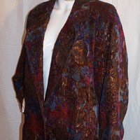 Vintage Erin London Brown/Purple Throw Size 3x - Thumbnail 2