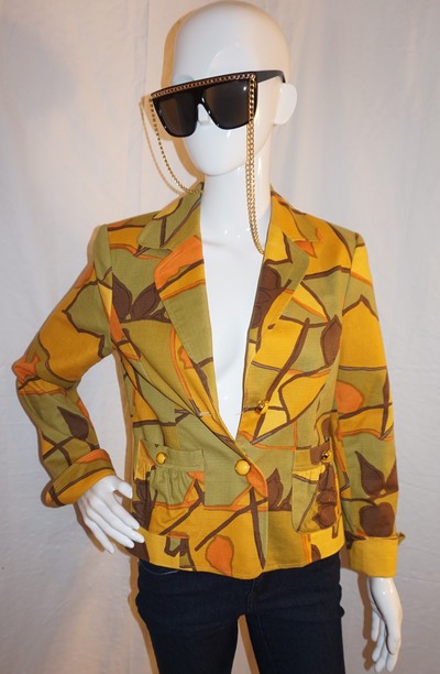 Vintage kasper green/yellow blazer size s