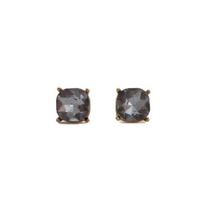 GOLD STONE SQUARE CRYSTAL EARRINGS