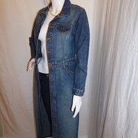 Vintage L.E.I. Long Jean Jacket, Size S - Thumbnail 2