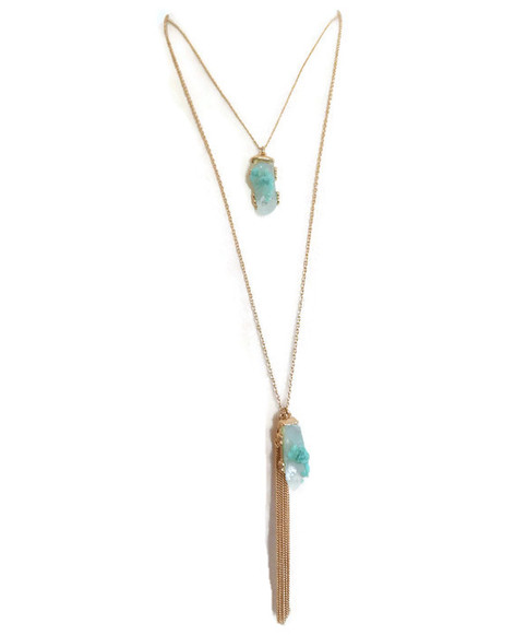 Long Stone Necklace