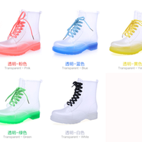 Candy Colors Martin Transparent  Waterproof  Rain Boots - Thumbnail 3