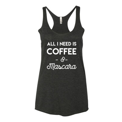 Coffee & mascara women's tank top