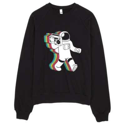 Space man fleece sweat shirt