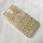 3D Hand Painted Phone Case iPhone Henna Clear Case Mandala Samsung Galaxy Note LG Sony Xperia Gold Rhinestone Case Art Hand Drawn -2