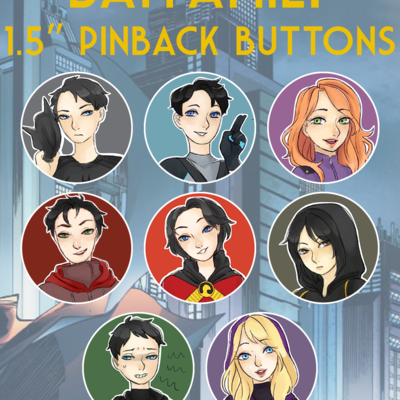 Batfamily 1.5" pinback buttons