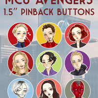 MCU Avengers 1.5" Pinback Buttons - Thumbnail 1