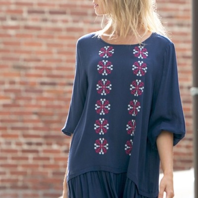 Embroidered beauty tunic