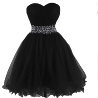 Pretty Beading A-Line Short Prom Dress,Homecoming Dress,Graduation Dress F14 - Thumbnail 1