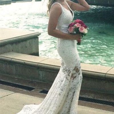 Wd10 mermaid lace charming wedding dresses,long wedding dress custom made wedding gown,