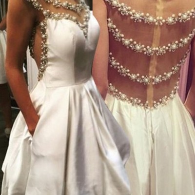 See-through beading petty homecoming dress,short prom dresses,cocktail dress,homecoming dress,graduation dress,party dress,short homecoming dress f133