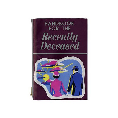 Handbook for the recently deceased makeup bag