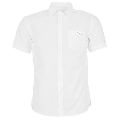 Mens Short Sleeve Shirt Pierre Cardin Plain Striped Checked Summer Office Work Mens Short Sleeve Shirt Pierre Cardin Plain Striped Checked Summer Office Work