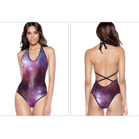 One Piece Sky Swimming Suit - Thumbnail 4