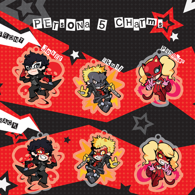 Persona 5 // elemental acrylic charms