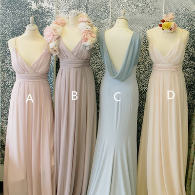 Open back long chiffon prom dresses floor length women party dresses - Thumbnail 3
