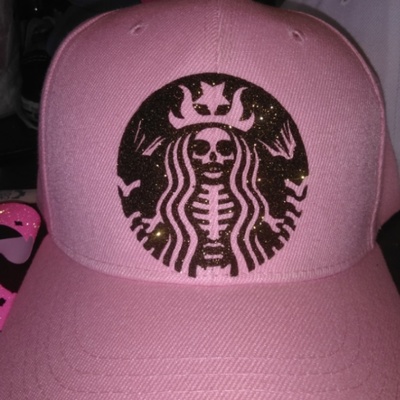 Starbucks custom  skeleton hat