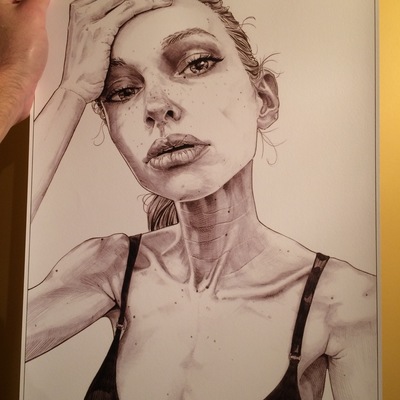 Viktoria in graphite no.1 print