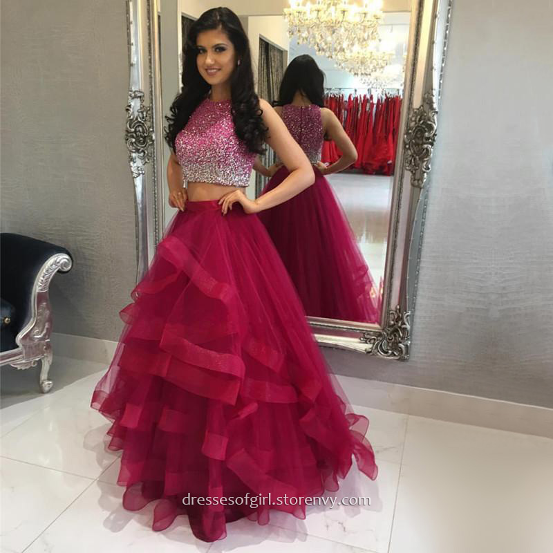 a line scoop neck prom dress