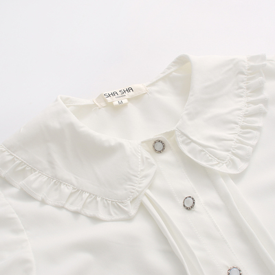 New doll collar shirt ruffled blouses