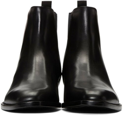 pointed black chelsea boots