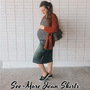 MATERNITY MID LENGTH DENIM SKIRT-1
