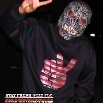 Peace On Earth Crew Sweater (Black/Red/Silver)