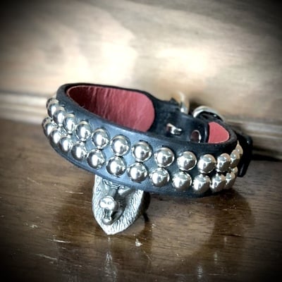 2 row small dome studs cuff - Thumbnail 5
