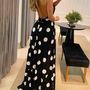 Design Sleeveless Print Point Backless Dress-4