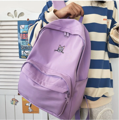 Japanese Trend Women Backpack Cute Cat 